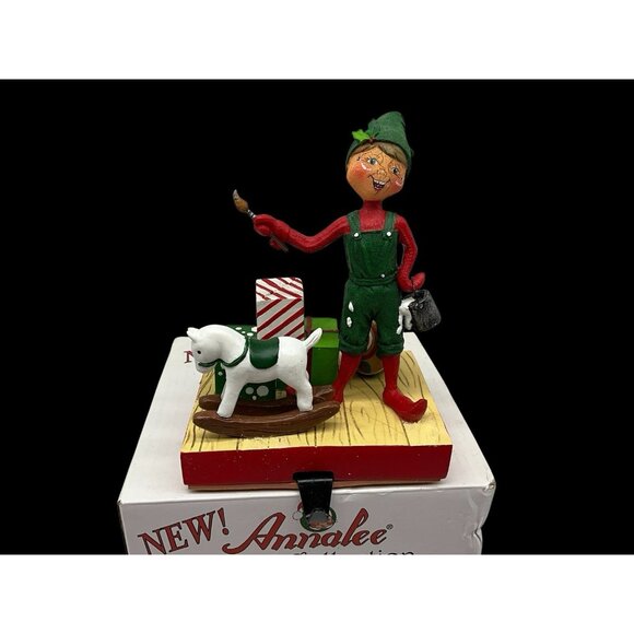 Annalee Mantel Collection Vintage Reindeer Stocking Holder in Original Box - Picture 14 of 16